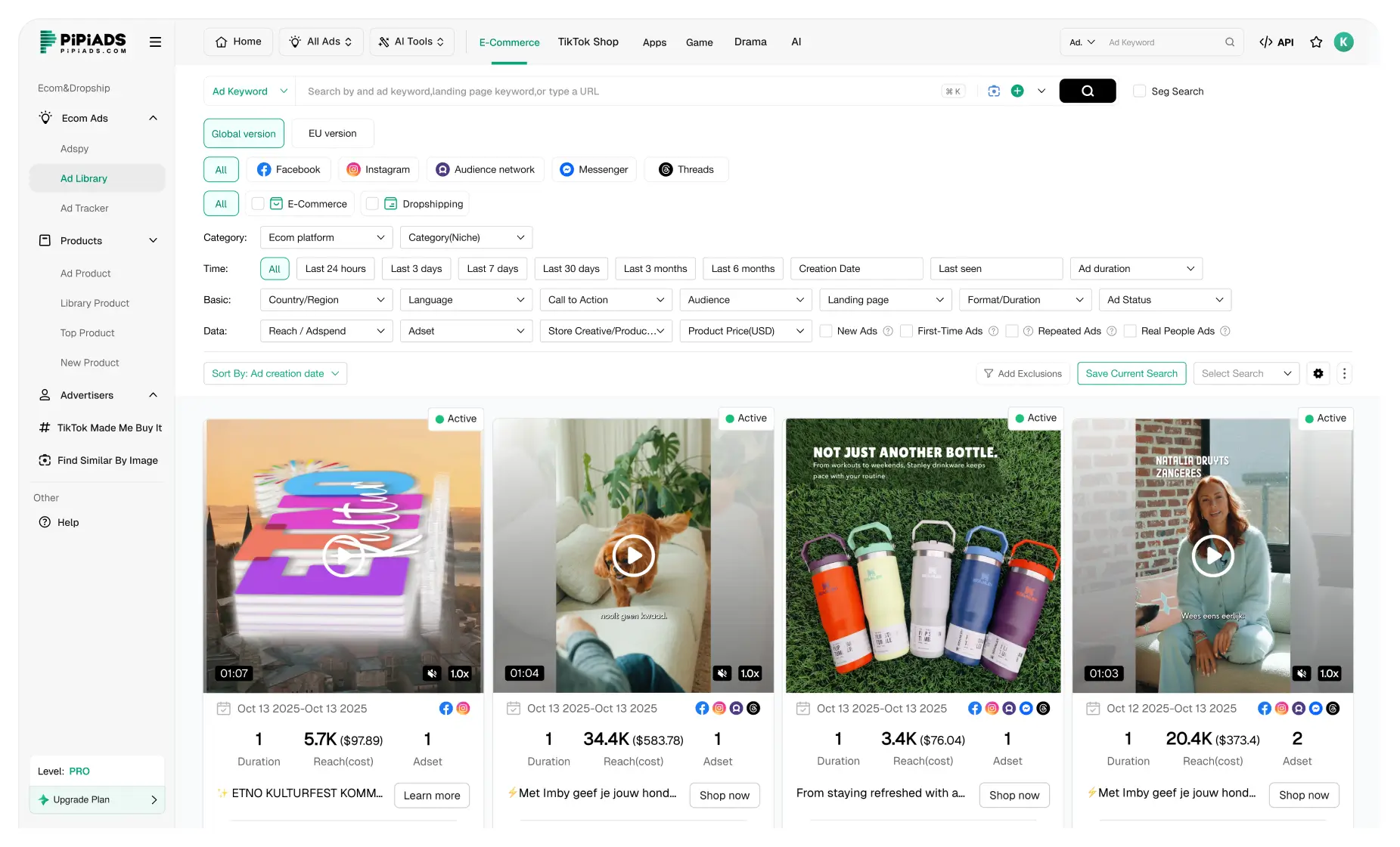 All Meta Ecom Ads