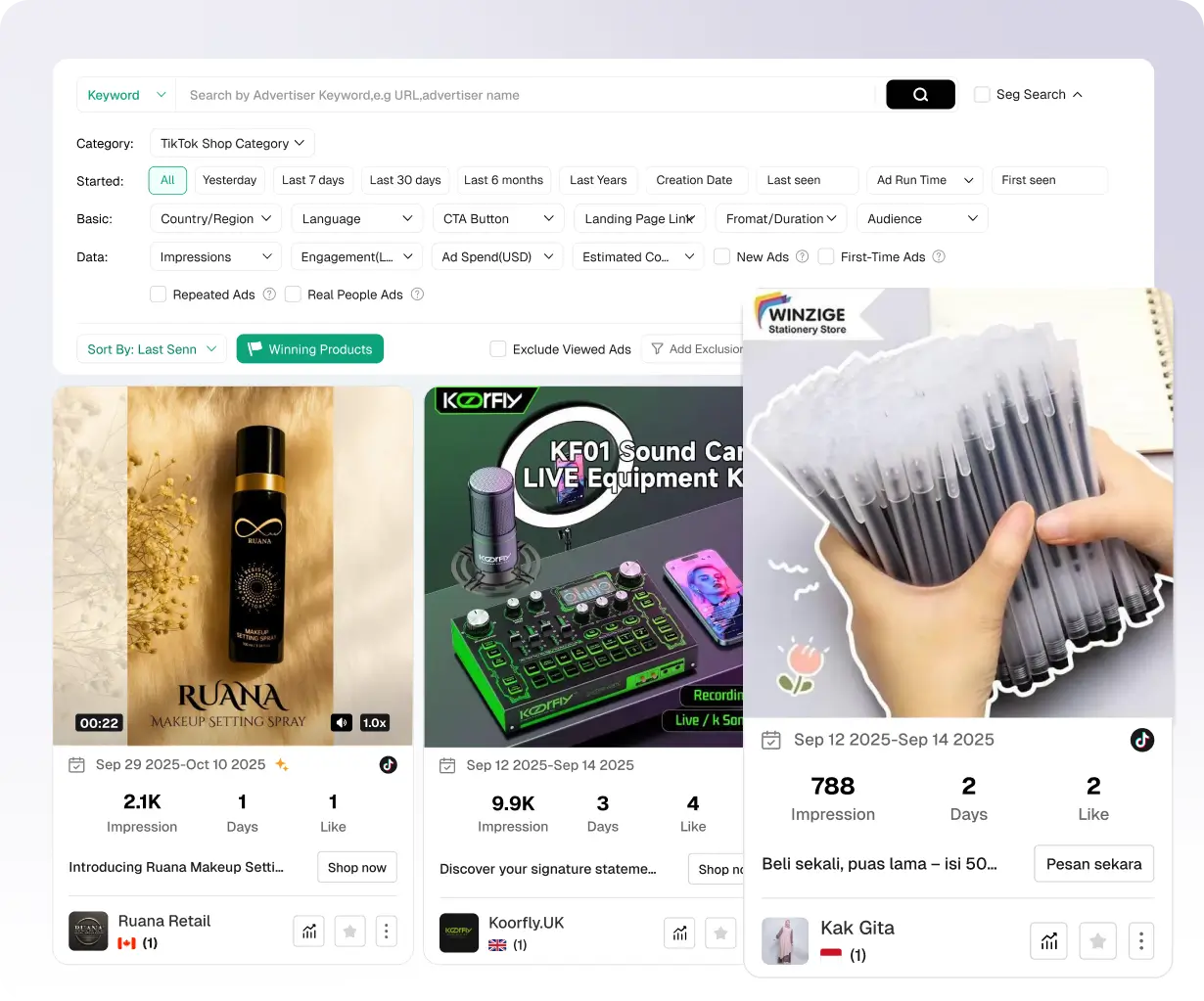 Entdecken Sie TikTok Shop Werbe-Kreativen